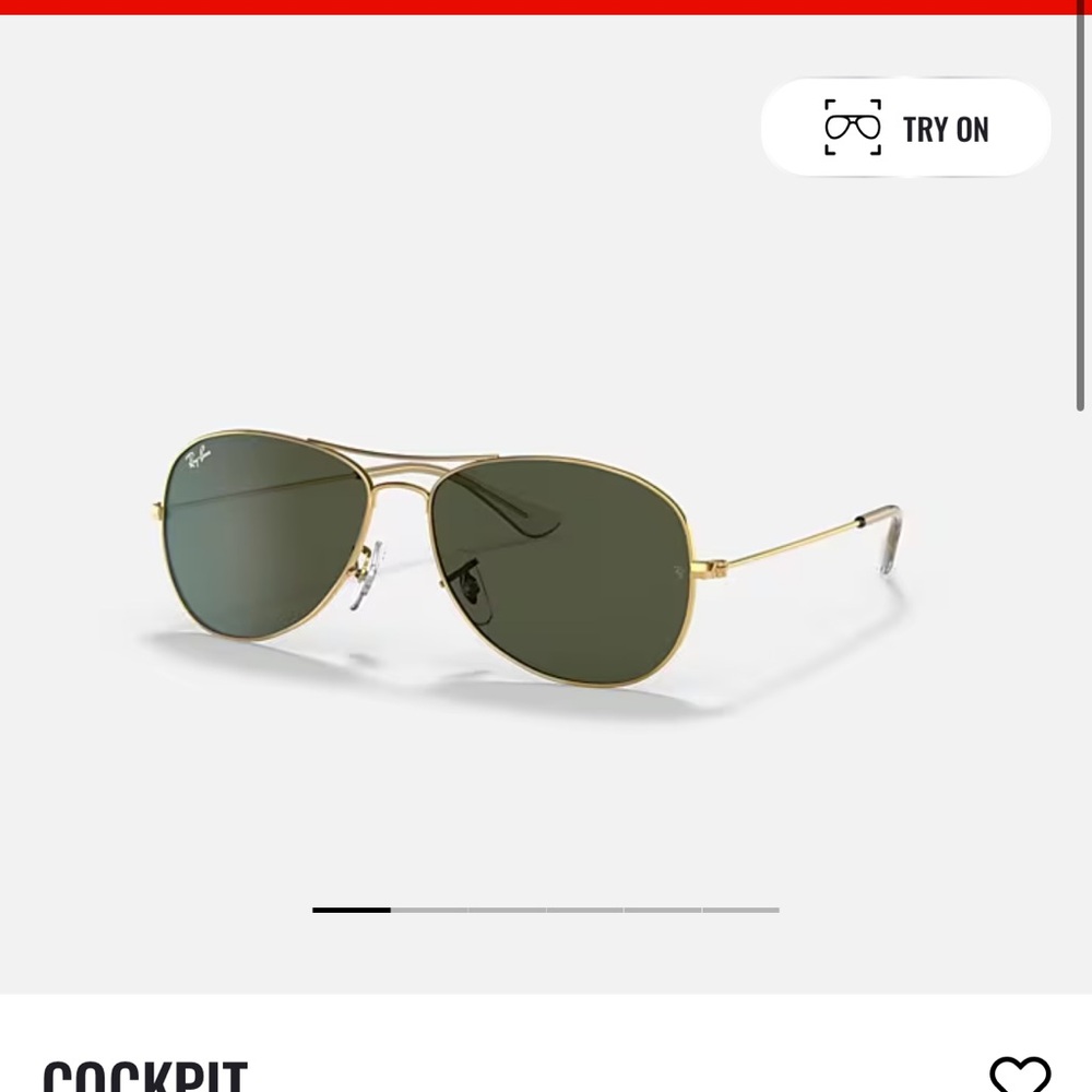 Ray-Ban Gold Frame Sunglasses with brown Lenses